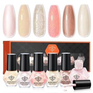 🆕️Modelones 6-color natural nude nail polish set